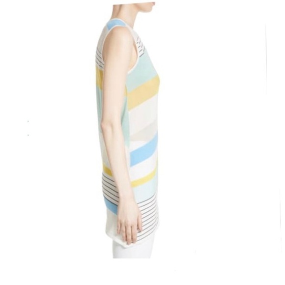 Diane Von Furstenburg Stripe Asymmetrical Top - Picture 6 of 15